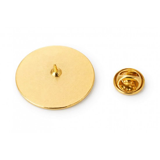 Круглый Сублимационный Значек, d25 mm, Gold Круглый Сублимационный Значек, d25 mm, Gold