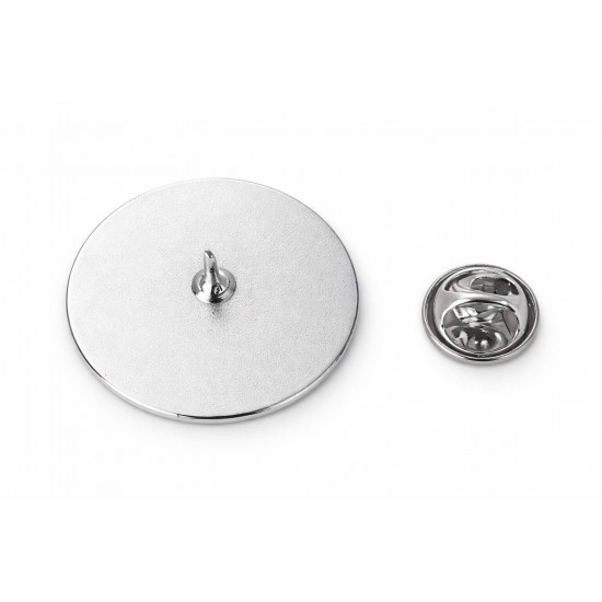 Круглый Сублимационный Значек, d25 mm, Silver Круглый Сублимационный Значек, d25 mm, Silver