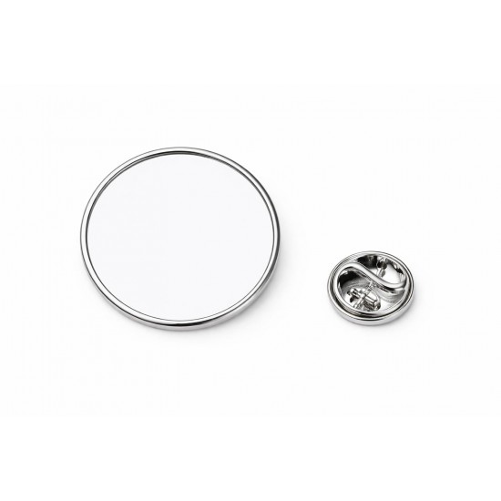 Круглый Сублимационный Значек, d25 mm, Silver Круглый Сублимационный Значек, d25 mm, Silver