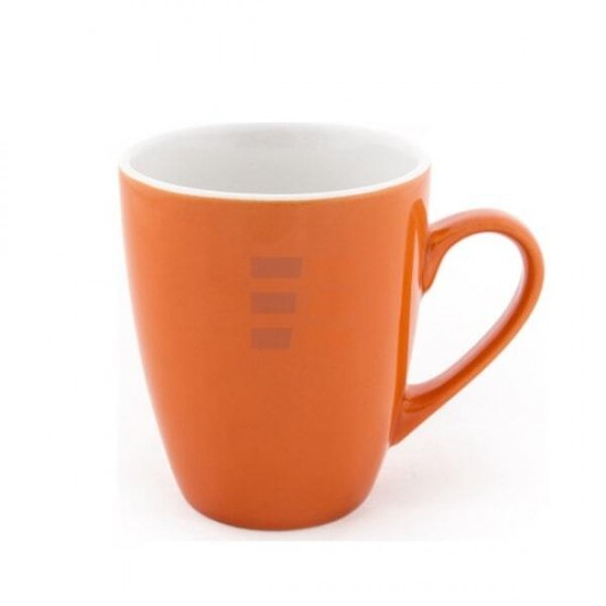 10oz Cana Oranj-Alb din Ceramica "Riga" (300 ml)