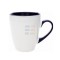 10oz White-Dark Blue Ceramic Coffee Mug "Riga" (300 ml)