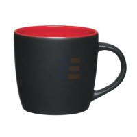 11oz Cana Negru-Rosu din Ceramica "Madrid" (320 ml)