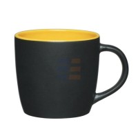 11oz Cana Negru-Galben din Ceramica "Madrid" (320 ml)