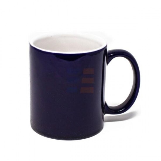 11oz Темно-Синяя-Белая Керамическая Кружка "Dublin" (320 мл)