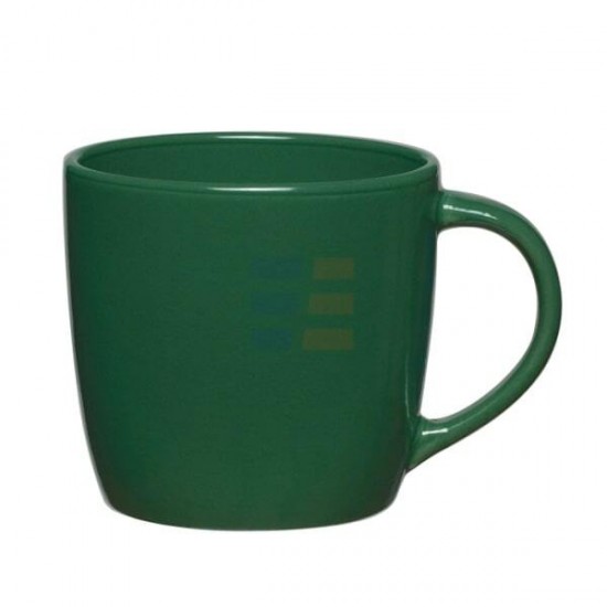 11oz Dark Green Ceramic Coffee Mug "Madrid" (320 ml)