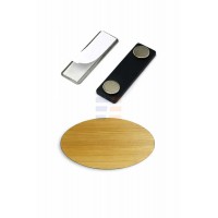 Ecuson Magnetic din Bambus (51x35 mm)