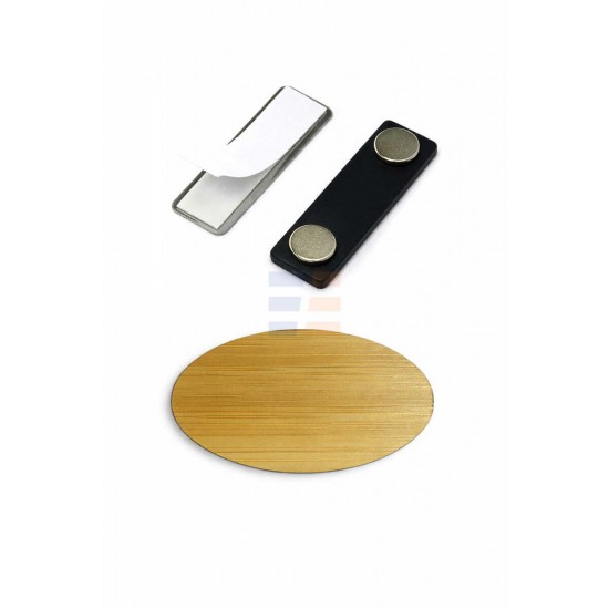 Ecuson Magnetic din Bambus (51x35 mm)