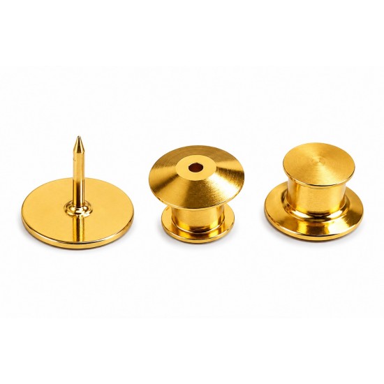Застёжка Бабочка для Значков, d10 mm, Gold Застёжка Бабочка для Значков, d10 mm, Gold