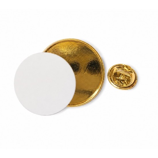 Круглый Сублимационный Значек, d25 mm, Gold Круглый Сублимационный Значек, d25 mm, Gold