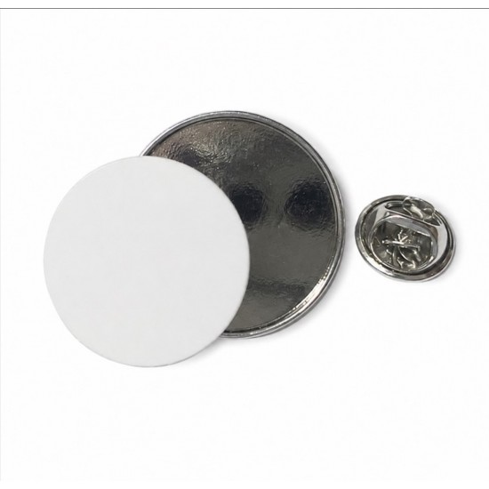 Круглый Сублимационный Значек, d25 mm, Silver Круглый Сублимационный Значек, d25 mm, Silver
