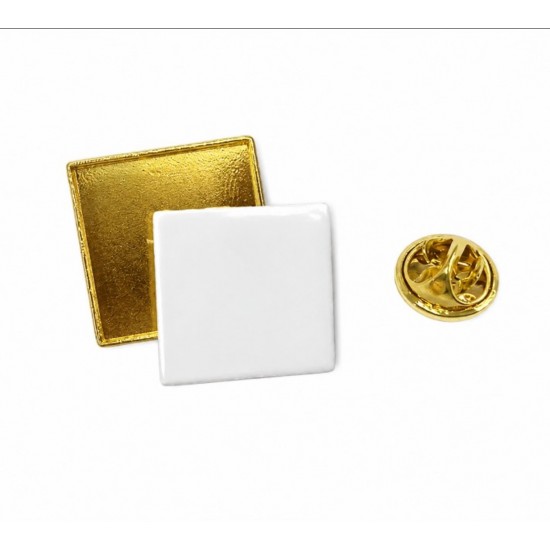 Квадратный Сублимационный Значек, 20мм, Gold Квадратный Сублимационный Значек, 20мм, Gold