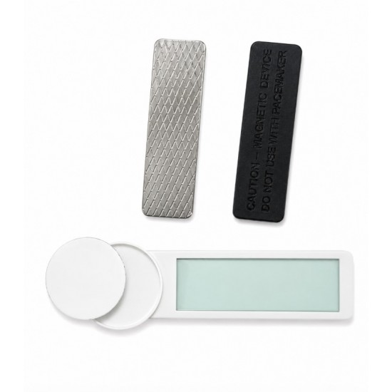 Бейдж c Окошком на Магните для Сублимации, White, (71x17 mm) Бейдж c Окошком на Магните для Сублимации, White, (71x17 mm)