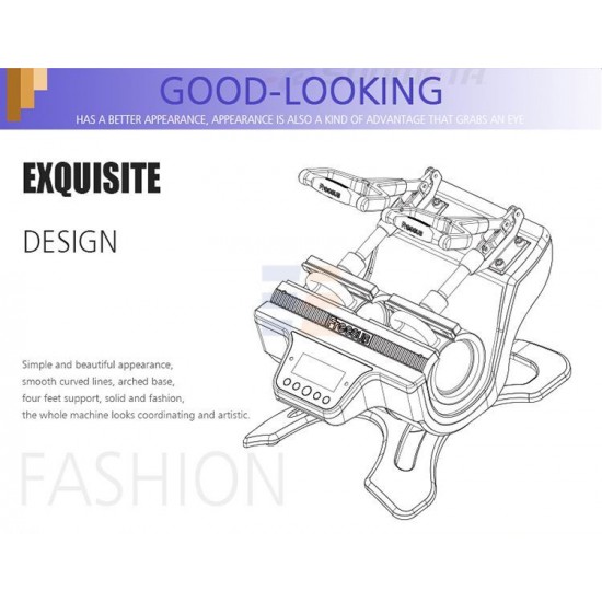 Presa Termica Dubla p-u Cani de Sublimare 11oz (320 ml)