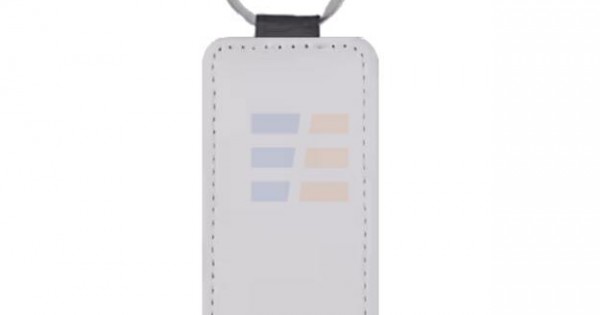 Prl Key Chain Breloc din Piele de Sublimare cu Paiete, Alb - SB-KCH-PRL-RCL-WH
