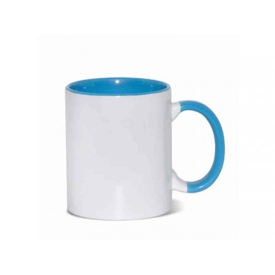 11oz Sublimation Light Blue Inner And Handle Ceramic Coffee Mug (320 ml) 11oz Sublimation Light Blue Inner And Handle Ceramic Coffee Mug (320 ml)