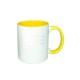 11oz Cana din Ceramica de Sublimare, Interior si Miner Galben (320 ml)