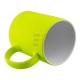 11oz Sublimation Neon Yellow Ceramic Coffee Mug (320 ml)
