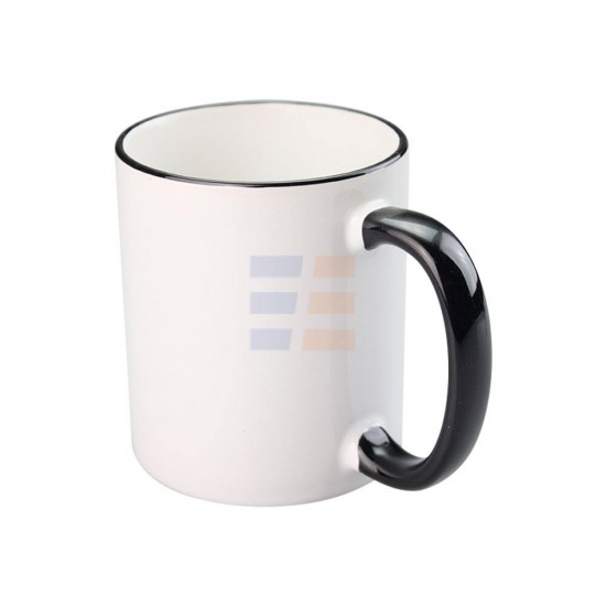 11oz Sublimation Black Rim And Handle Ceramic Coffee Mug (320 ml) 11oz Sublimation Black Rim And Handle Ceramic Coffee Mug (320 ml)