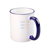 11oz Sublimation Dark Blue Rim And Handle Ceramic Coffee Mug (320 ml) 11oz Sublimation Dark Blue Rim And Handle Ceramic Coffee Mug (320 ml)