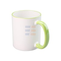 11oz Sublimation Light Green Rim And Handle Ceramic Coffee Mug (320 ml) 11oz Sublimation Light Green Rim And Handle Ceramic Coffee Mug (320 ml)