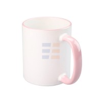 11oz Sublimation Pink Rim And Handle Ceramic Coffee Mug (320 ml) 11oz Sublimation Pink Rim And Handle Ceramic Coffee Mug (320 ml)