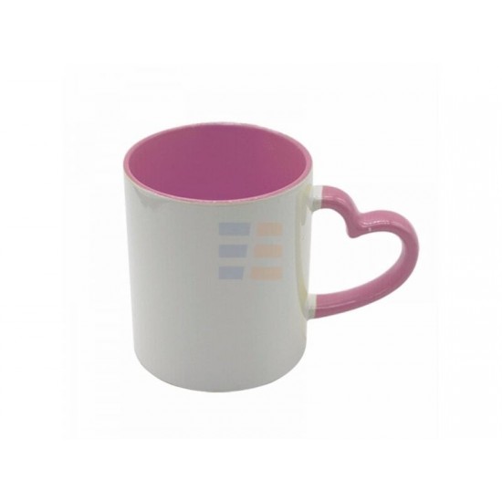 11oz Cana de Sublimare in ambalaj ind., Miner Inima, Roz (320 ml)