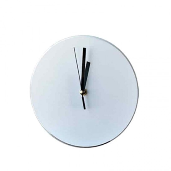Sublimation Round Clock Glass Frame, 18 cm Sublimation Round Clock Glass Frame, 18 cm