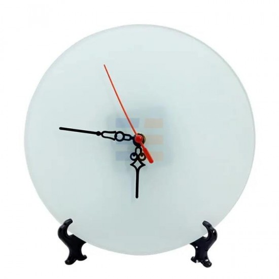 Rama Foto cu Ceas de Sublimare din Sticla, Cerc, 30 cm Rama Foto cu Ceas de Sublimare din Sticla, Cerc, 30 cm