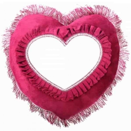 Fata de Perna de Sublimare, Rosu-Inchis, Inima, 44x30 cm