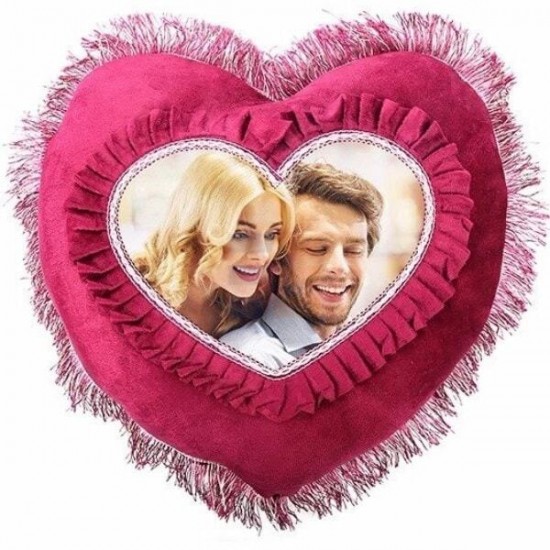 Fata de Perna de Sublimare, Rosu-Inchis, Inima, 44x30 cm