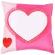 Сублимационная Наволочка, Розовая, Сердце, 40x40 см