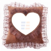 Fata de Perna de Sublimare, Inima, Maro, 40x40 cm