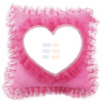 Fata de Perna de Sublimare, Inima, Roz, 40x40 cm