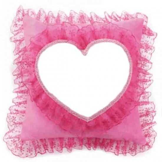 Сублимационная Наволочка, Сердце, Розовая, 40x40 см