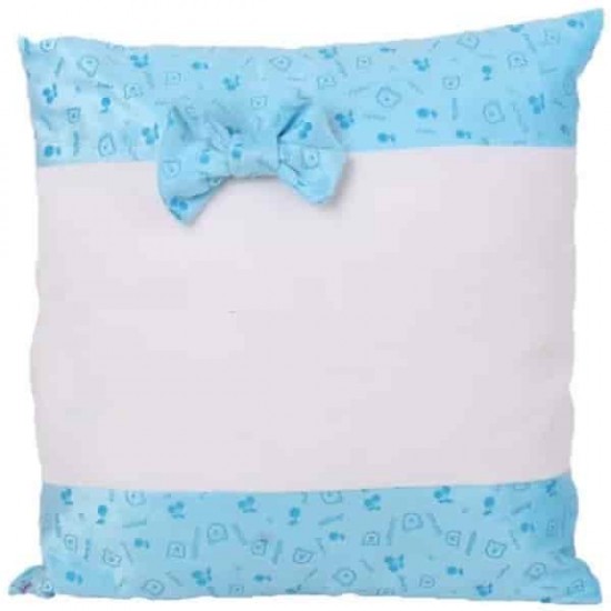 Fata de Perna de Sublimare, Albastra, din Plush, 40x40 cm