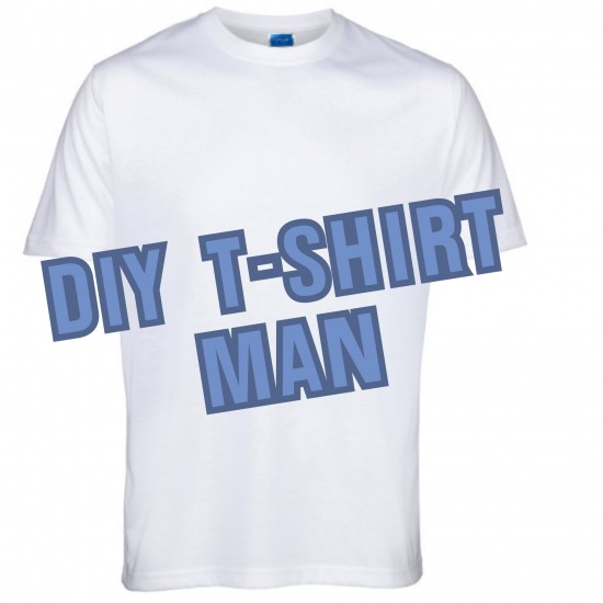 Сублимационная Футболка DIY T-Shirt, Белая, Мужская, S