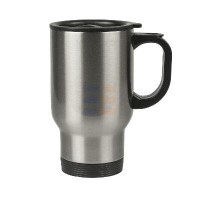 14oz Sublimation Silver Stainless Steel Car Travel Mug (415 ml)