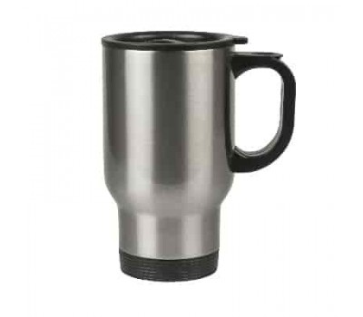 14oz Cana Auto de Calatorie de Sublimare, Argintie (415 ml)