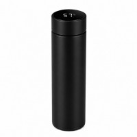 500 ml Termos din Otel Inoxidabil cu Termometru, Black