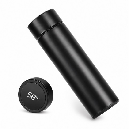 500 ml Termos din Otel Inoxidabil cu Termometru, Red
