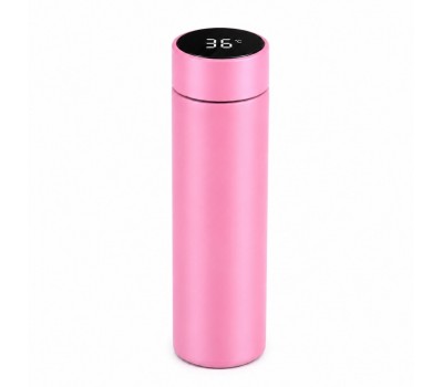 500 ml Termos din Otel Inoxidabil cu Termometru, Pink