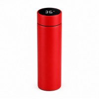 500 ml Termos din Otel Inoxidabil cu Termometru, Red