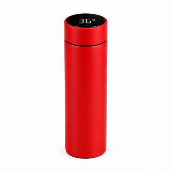500 ml Termos din Otel Inoxidabil cu Termometru, Red