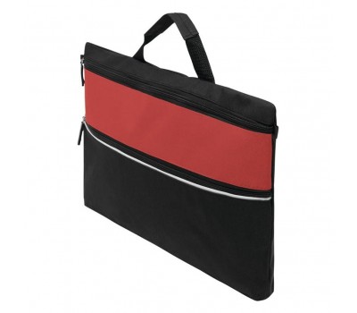 Document Bag, File, Red/Black