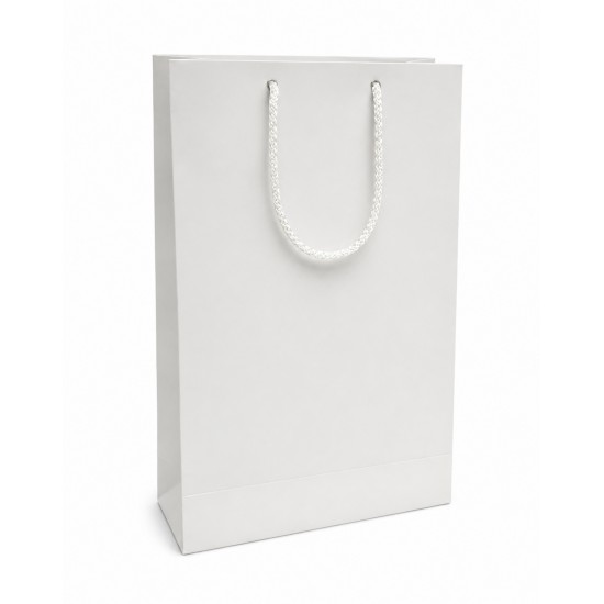 Матовый Ламинированный Бумажный Пакет, White (22x35x9 cm)