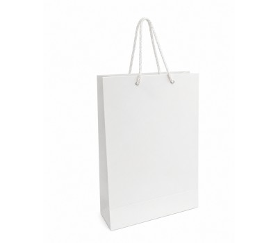 Laminated Paper Bag , White (22x35x9 cm)