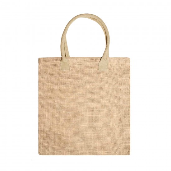Geanta din Iuta Naturala Nimes, Maner din Coton, 38x41 cm