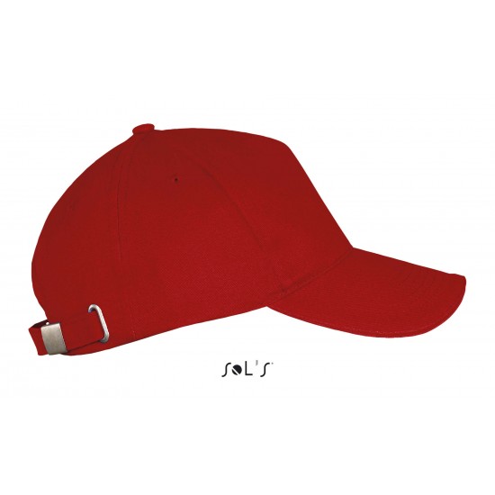 Cap Long Beach with Metal Buckle, Red Cap Long Beach with Metal Buckle, Red