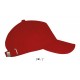 Cap Long Beach with Metal Buckle, Red Cap Long Beach with Metal Buckle, Red